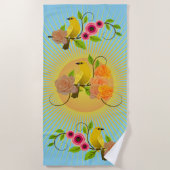 スカイブルーサンシャイン&露ドロップ ビーチタオル (正面)