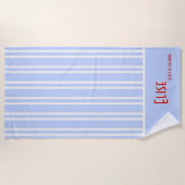 スカイブルーシティシックバチェロレッテ ビーチタオル (正面)