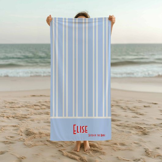 スカイブルーシティシックバチェロレッテ ビーチタオル