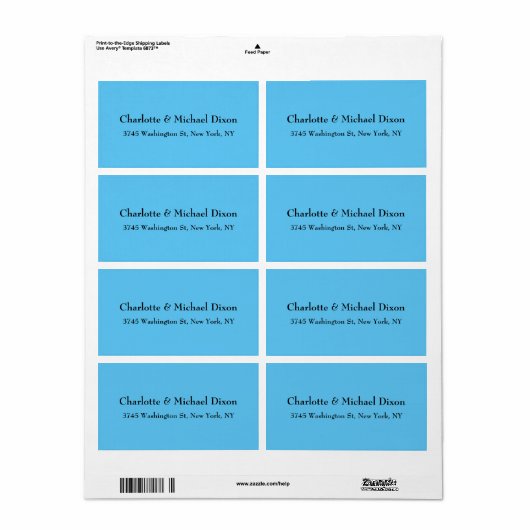 スカイブルースタイリッシュクラシカルフエレガントァミリ ラベル (フルシート)