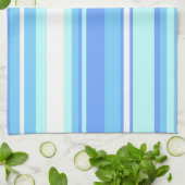 スカイブルーストライプ キッチンタオル (折り畳み)