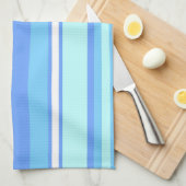 スカイブルーストライプ キッチンタオル (四つ折り)