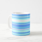 スカイブルーストライプ コーヒーマグカップ (正面左)