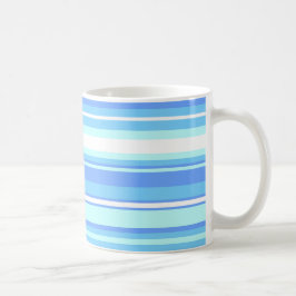 スカイブルーストライプ コーヒーマグカップ