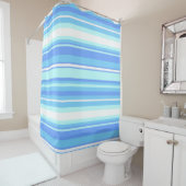 スカイブルーストライプ シャワーカーテン (インサイチュ)