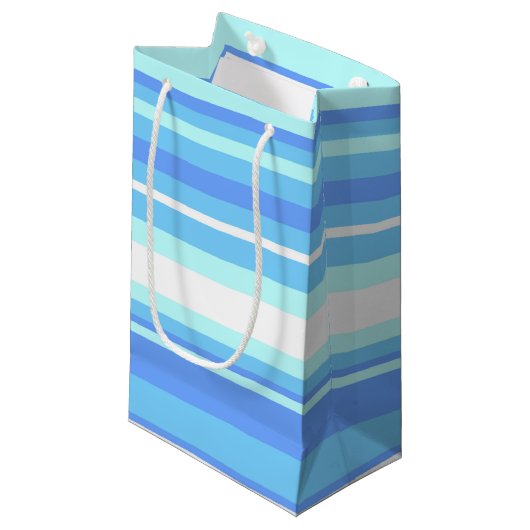 スカイブルーストライプ スモールペーパーバッグ (正面アングル)