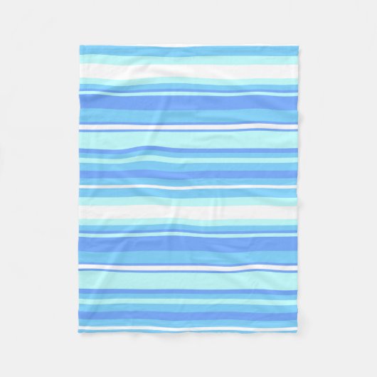 スカイブルーストライプ フリースブランケット (正面)
