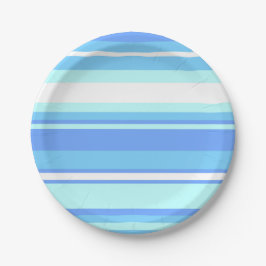 スカイブルーストライプ ペーパープレート