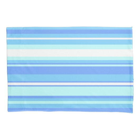 スカイブルーストライプ 枕カバー (正面)