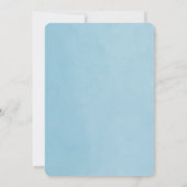 スカイブルーストリングライツベビーシャワー招待状 招待状 (裏面)