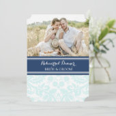 スカイブルーダマスク写真リハーサルディナーパーティー 招待状 (スタンド正面)