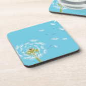 スカイブルーダンデリオンフローラ自然 コースター (左側)