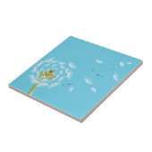 スカイブルーダンデリオンフローラ自然 タイル (側面)