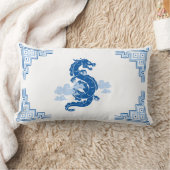 スカイブルーチノワセリーのドラゴンと雲 ランバークッション (ブランケット)