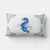 スカイブルーチノワセリーのドラゴンと雲 ランバークッション (裏面)