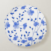 スカイブルーデイジーフローラ ラウンドクッション (裏面)