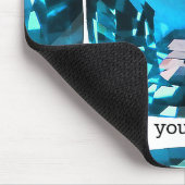 スカイブルートパーズクッションジェムストーン マウスパッド (コーナー)