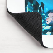 スカイブルートパーズクッションジェムストーン マウスパッド (コーナー)