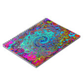 スカイブルートリップ(幻覚体験)のような抽象芸術レトロ液体スワール ノートブック (左側)