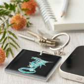 スカイブルードラゴン キーホルダー (正面右)