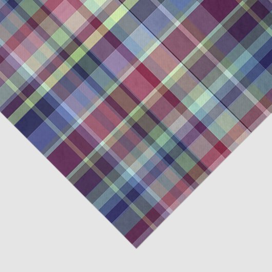 スカイブルーネイビーブルゴーニュ名門私立校風のピスタハマドラス 薄葉紙 (詳細)