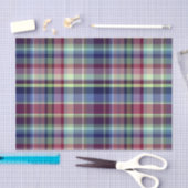 スカイブルーネイビーブルゴーニュ名門私立校風のピスタハマドラス 薄葉紙 (クラフト)