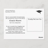 スカイブルーハッシュタグ延期された卒業式パーティー ポストカード (裏面)