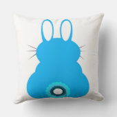 スカイブルーバニー装飾用クッション クッション (裏面)