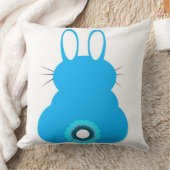 スカイブルーバニー装飾用クッション クッション (ブランケット)