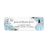 スカイブルーバラフローラキンセアニラ差出人住所 ラベル (正面)