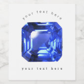 スカイブルーパターン ワインラベル (シングルラベル)