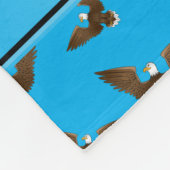 スカイブルーパーソナライズされたイーグルズの名前 フリースブランケット (角)