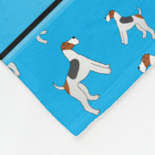 スカイブルーパーソナライズされたフォックステリアドッグ フリースブランケット (角)