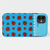 スカイブルーパーソナライズされたレッドトマトの名前 Case-Mate iPhoneケース (裏面(横))