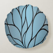 スカイブルーヒューズクリエイティブパターン ラウンドクッション (裏面)