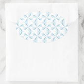 スカイブルーピンホイール 楕円形シール (バッグ)