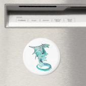 スカイブルーファンタジードラゴンスクエアまたはサークルマグネット マグネット (インサイチュ (食洗機))