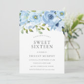 スカイブルーフラワーズスウィート16バースデーパーティー 招待状 (スタンド正面)