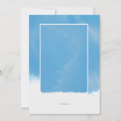 スカイブルーフレーム卒業招待状 招待状 (裏面)