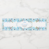 スカイブルーフローラキンセアニェラウォーターボトルラベル ペットボトルラベル (シングルラベル)