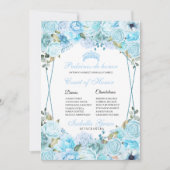 スカイブルーフローラキンセアニェラコートオブオナー 招待状 (正面)