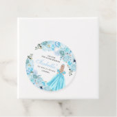 スカイブルーフローラキンセアニェラサークルメッセージカード フェイバータグ (インサイチュ)