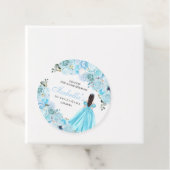 スカイブルーフローラキンセアニェラサークルメッセージカード フェイバータグ (インサイチュ)