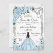 スカイブルーフローラプリンセスガウンスウィート16キンセアニラ セーブザデート (正面)