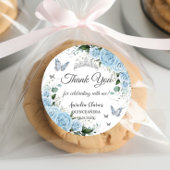 スカイブルーフローラプリンセスドレスシルバーキンセアニラ ラウンドシール