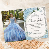 スカイブルーフローラSweet sixteenキンセアニラ写真 サンキューカード