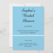 スカイブルーブライダルワードスクランブルゲーム 招待状 (裏面)