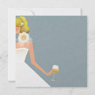 スカイブルーブライドシャワーの招待状 招待状