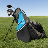 スカイブルーブラック(斜ストライプ線)スクリプト名 ゴルフタオル (グリーン)