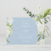 スカイブルーホワイトアジサイ結婚ズ 招待状 (スタンド正面)